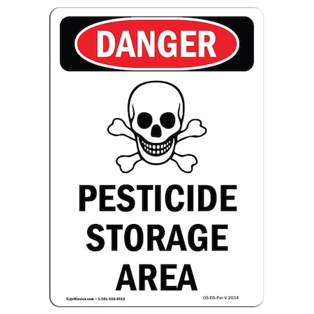 Signmission Safety Sign, OSHA Danger, 10" Height, Rigid Plastic, Portrait, P-V-2034 OS-DS-P-710-V-2034